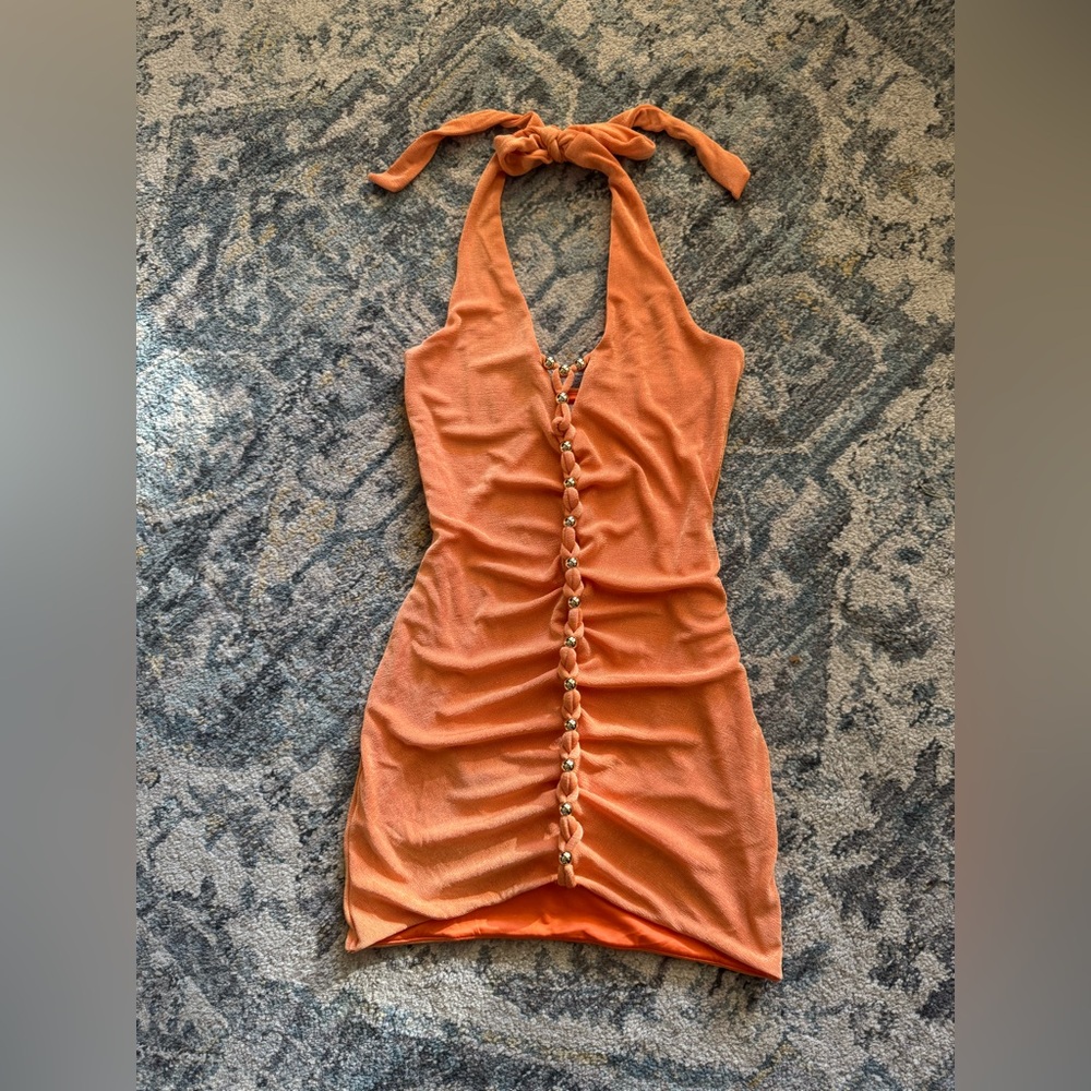 Mimia mini dress in peach 🍑 - Picture 3 of 10